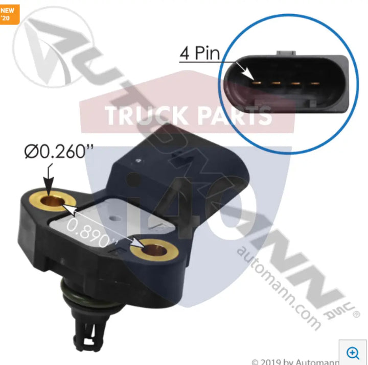 A0091539128 Manifold Inlet Sensor Freightliner For Detroit Diesel - Manifold Inlet Sensor Freightliner