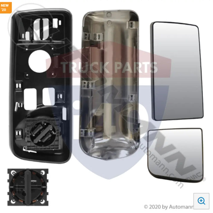 Automann 563.75027C Mirror Head LH Heated Chrome Peterbilt - Mirror Head LH Heated Chrome Peterbilt