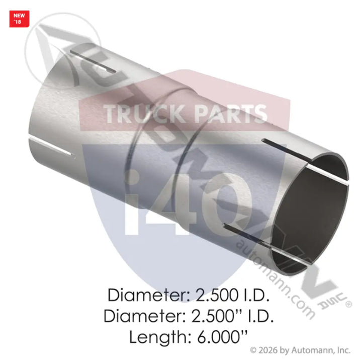 Automann 562.U84250A Coupler 2.5in ID 6in Length ALZ - Coupler 2.5in ID X 6in Length ALZ