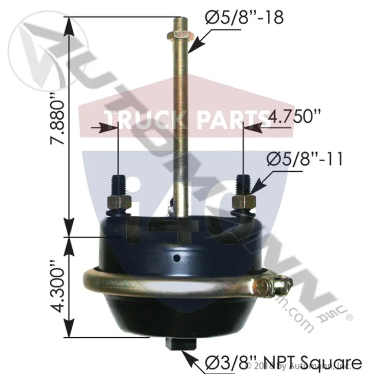 Automann 179.SC24XL Service Chamber Type 24XLS 3in Stroke - Threaded Rod