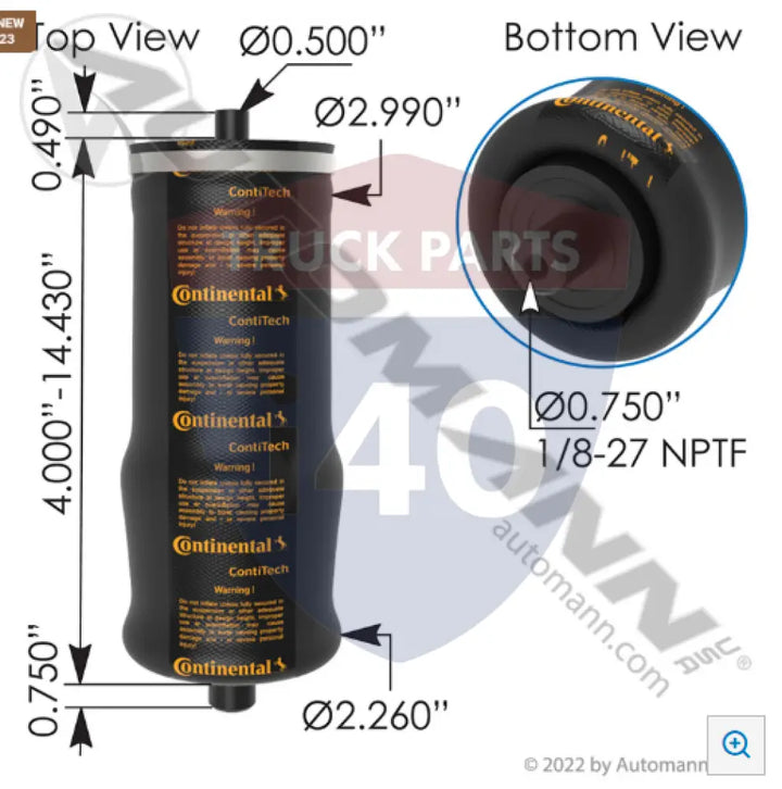 W026007056 Continental Air Spring Cabin For Firestone