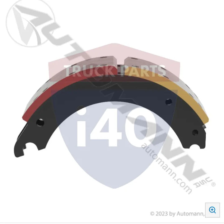 Automann 143.470280.28 Lined Brake Shoe 15.000in 4.000in - 23K Lb GAWR