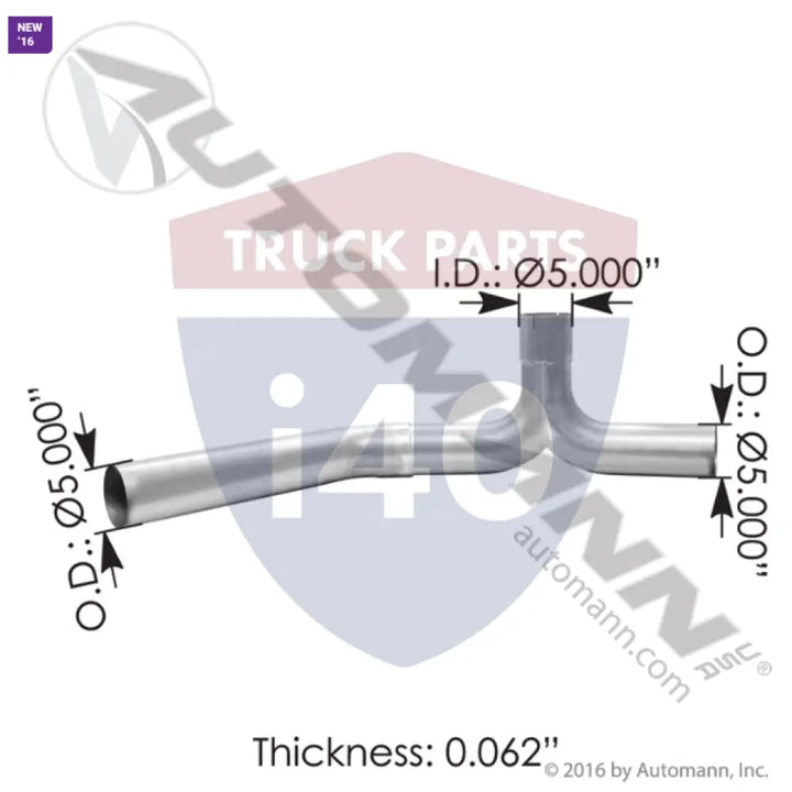 1413055 Y-Pipe ALZ For Peterbilt - Y-Pipe ALZ Peterbilt