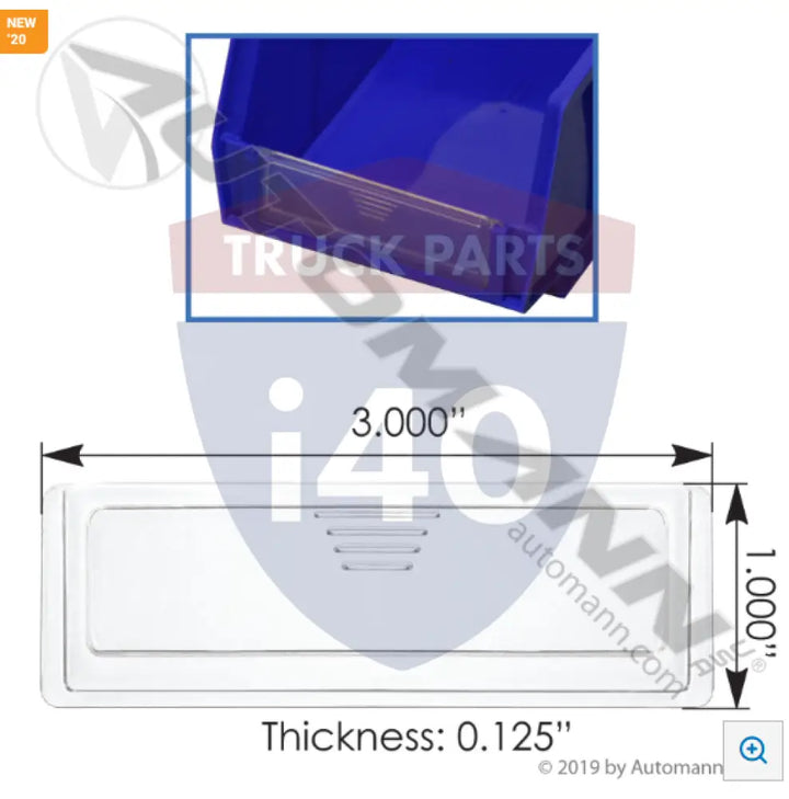 Automann ZPBLH3 Label Holder For Plastic Bin - Bins