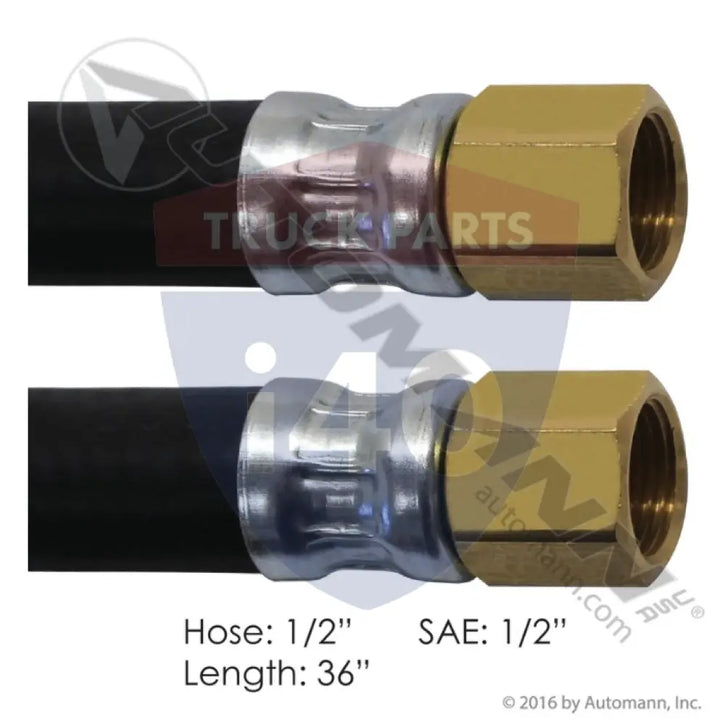 Automann 177.7536 Air Hose Assy 1/2in 1/2in SAE Swl-36in - Dual 1/2’’ SAE Swivel Ends