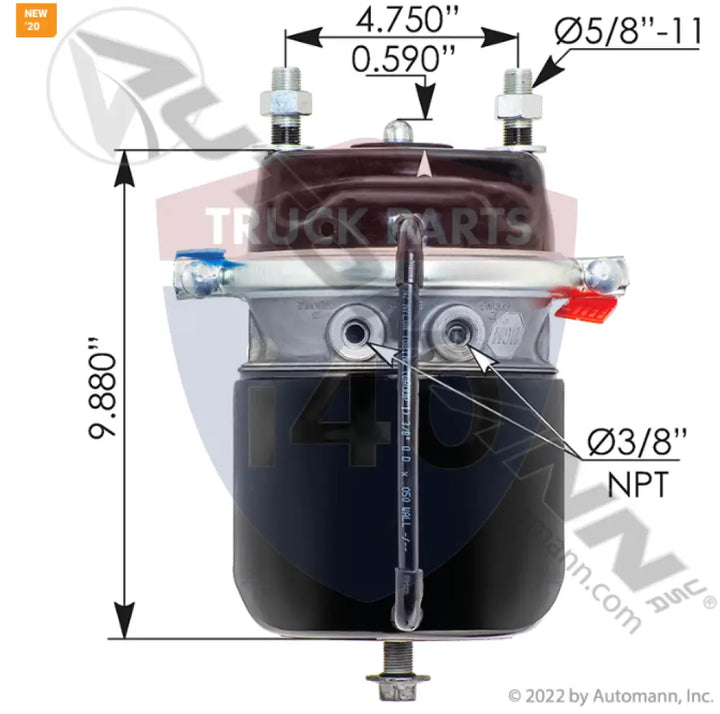 MJB2424DT751 MGM ADB Spring Brake MJB2424DT For Mack - Air Disc Piston Diaphragm Chambers