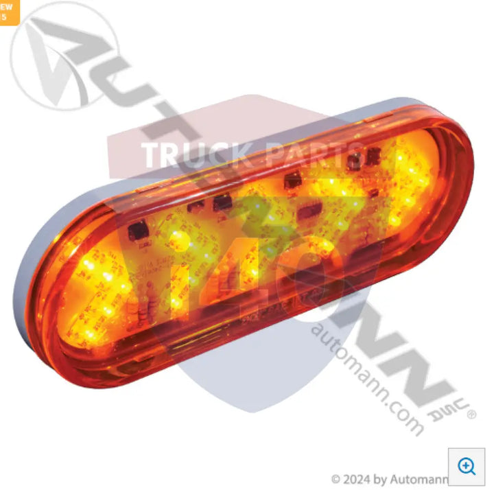 60280Y Turn Signal 6in Oval SEQ LED Amber For Trucklite - Turn Signal 6in Oval SEQ LED Amber