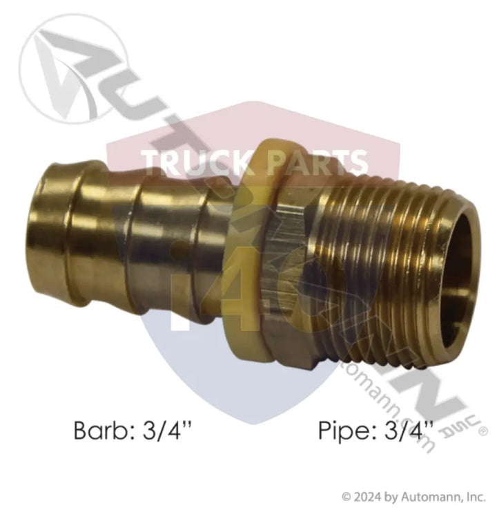Automann 177.86512E Push-On Fitting 3/4in Hose 3/4in Pipe - Male Pipe