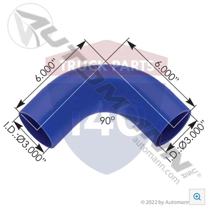 Automann 561.18300 Coolant Poly Reinforced 4Ply 90Deg Elbow - 45° 4 Ply