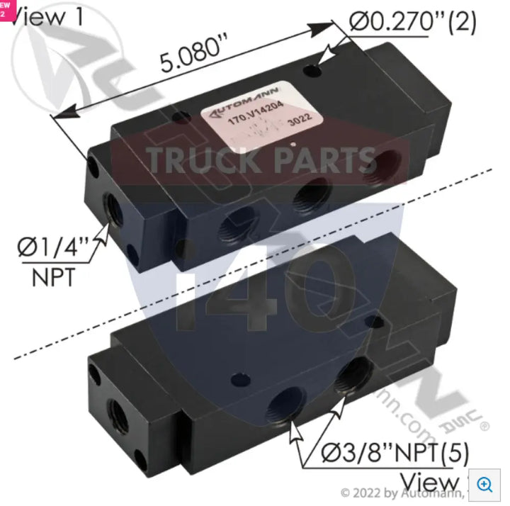 Automann 170.V14204 Air Pilot Valve 4 Way - Air Pilot