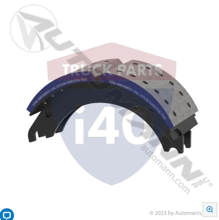 Automann 143.470480.50 Lined Brake Shoe 15.000in 6.000in - 20K Lb GAWR