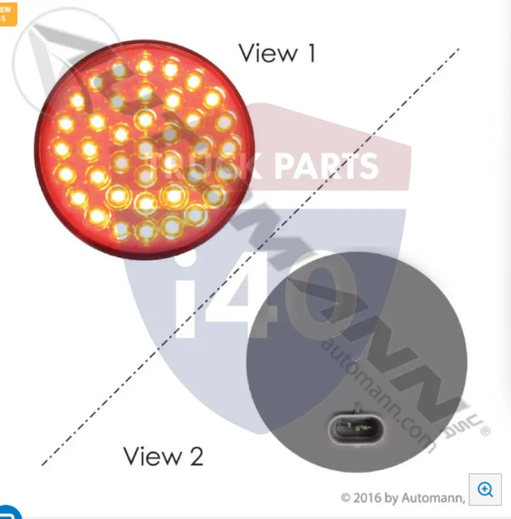 Automann 571.LD43R39 Auxilary Flashing LED 4in Red - Auxilary Flashing LED 4in Red