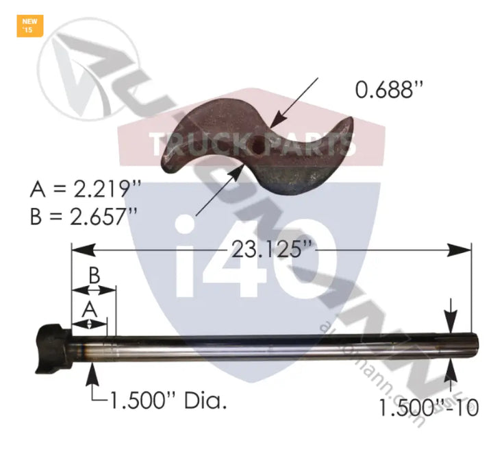 E9274 Camshaft RH For Euclid - Spicer & Std. Forge