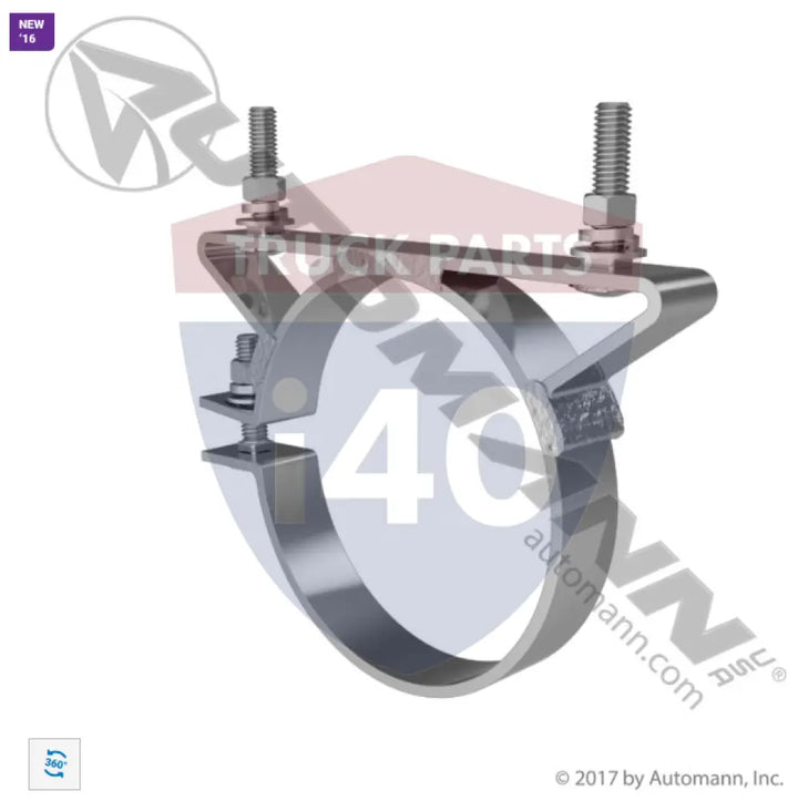 Automann 562.U5952BKC Stack Mtg Bracket 5in Chrome Kenworth - Stack Mtg Bracket 5in Chrome Kenworth