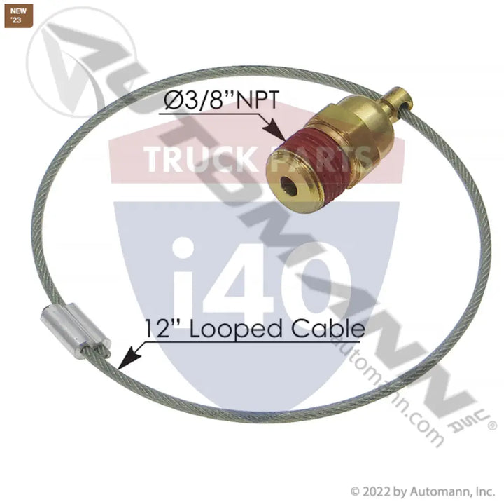 Automann 170.12115 Drain Valve Low Profile 3/8in NPT - Drain Valves