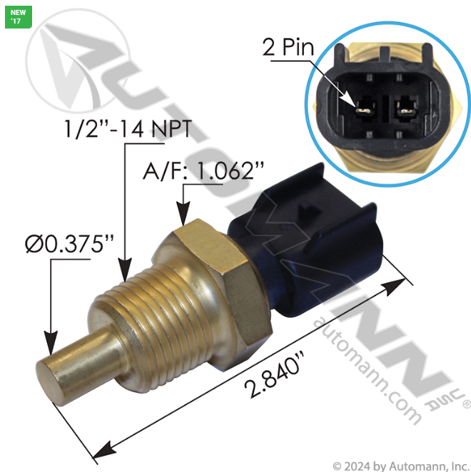 Automann 577.46617 Coolant Temp Sensor Freightliner