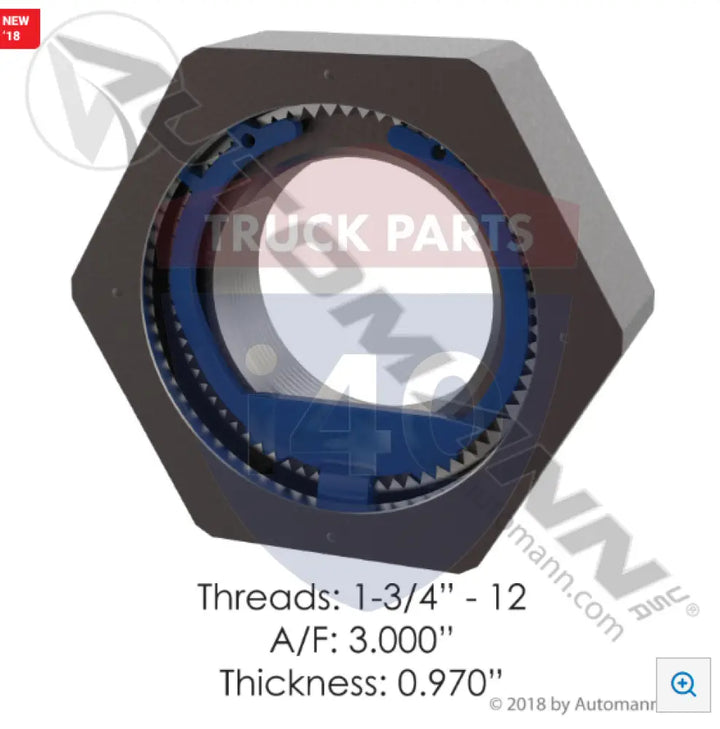 Automann 209.4865 Unitized Spindle Nut - Steer Axle