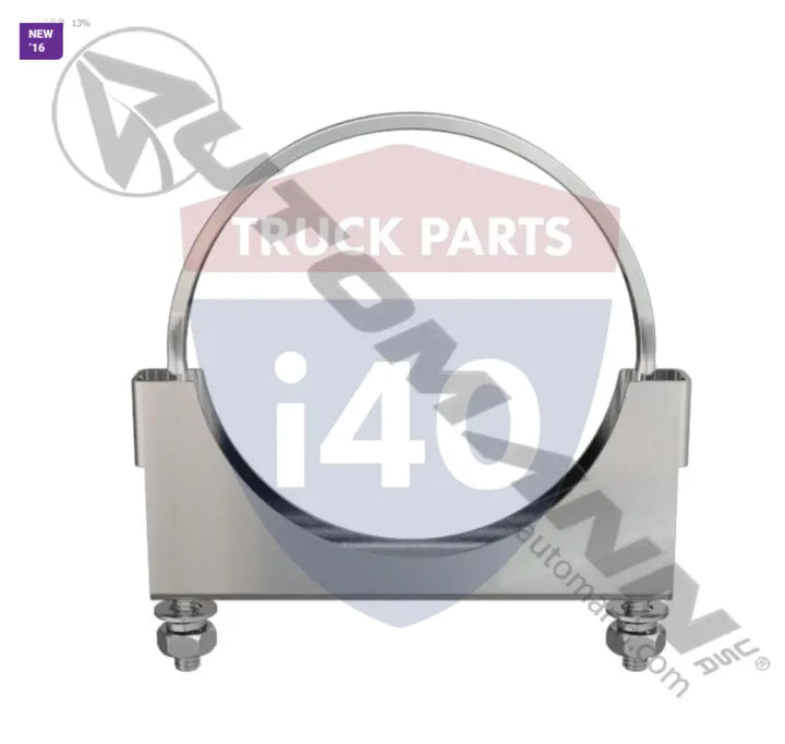 Automann 562.U3405C Flat U-Bolt Saddle Clamp 5in Chrome - Flat U-Bolt Saddle Clamp 5in Chrome
