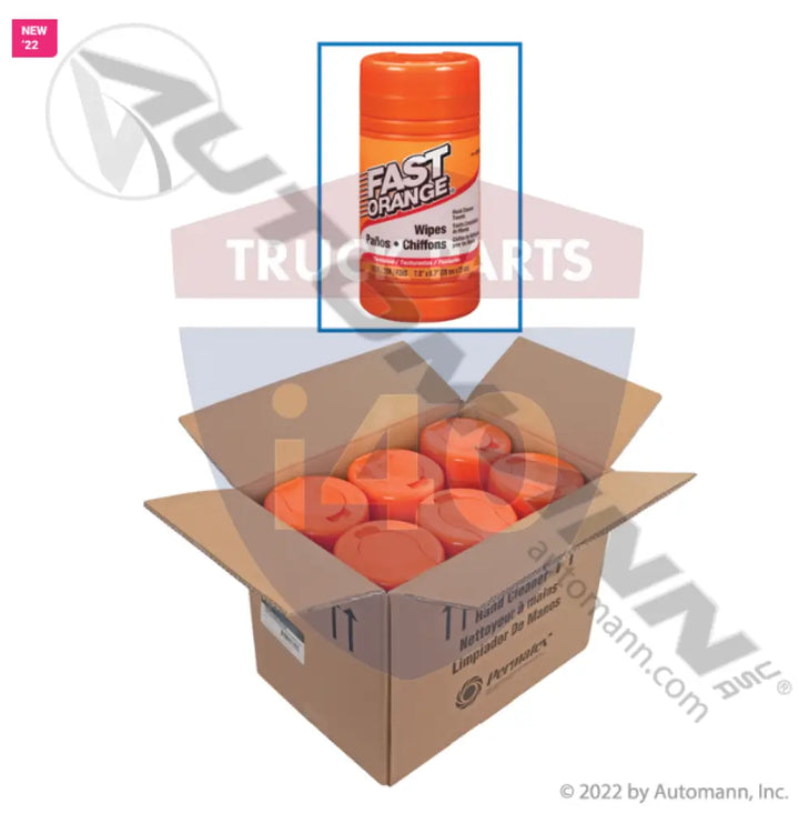 Permatex PRX25051CTN FAST ORANGE HD Hand Cleaner Wipes 72 CT - Hand Care