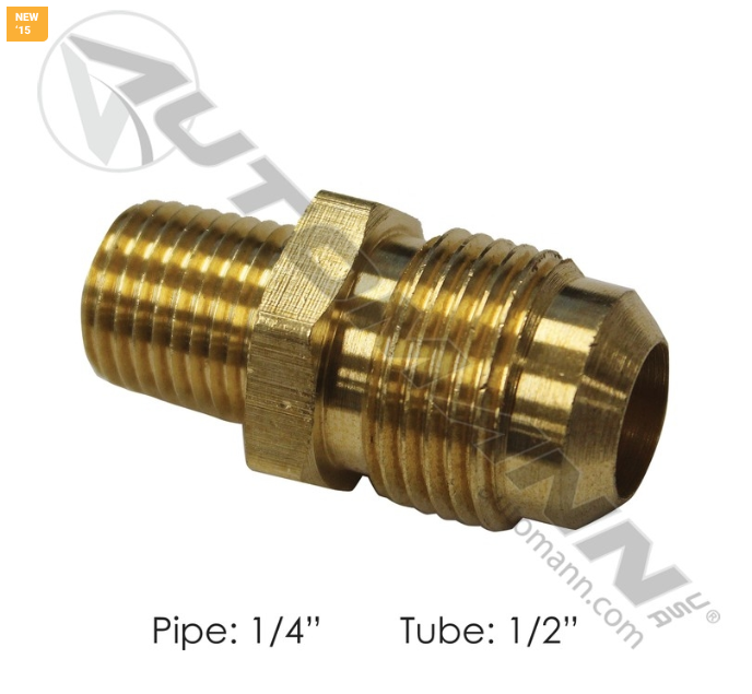 014884 Male Connector 1/2in SAE 1/4in Pipe For Velvac
