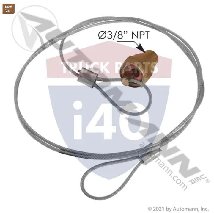 Automann 170.15354 Drain Valve 3/8in NPT w/60in Cable - Drain Valves
