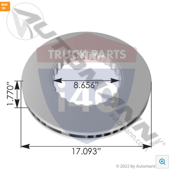 21575071 Air Disc Rotor For Volvo - Flat/Spline Shape