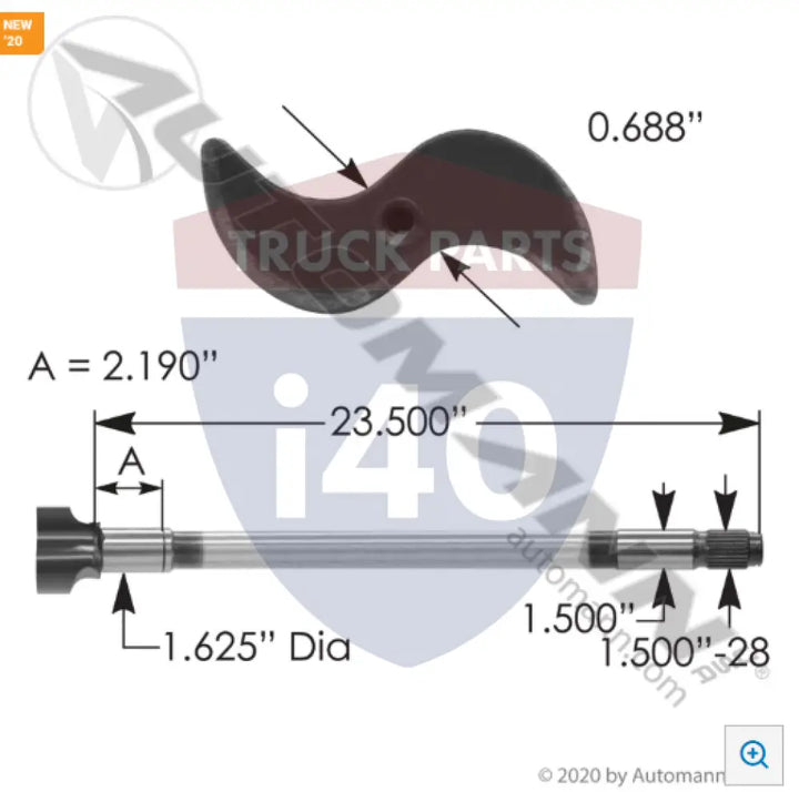 Automann 125.282320.01 Camshaft Hendrickson LH - Hendrickson