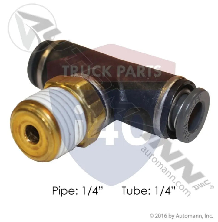 Automann 177.11724B PLC Swivel Male Branch Tee 1/4 1/4in - Male Branch Tees-Composite
