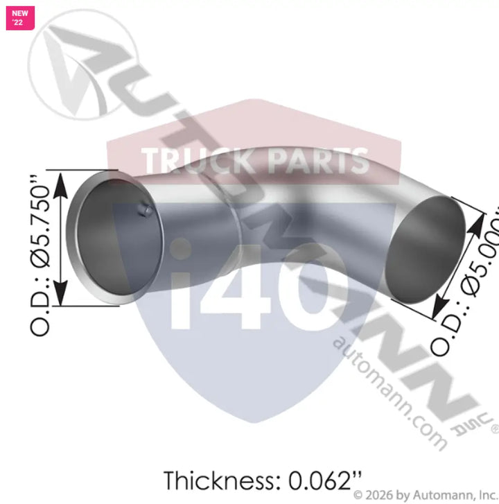 Automann 562.U7513822A Exhaust Elbow ALZ Peterbilt - Exhaust Elbow ALZ Peterbilt