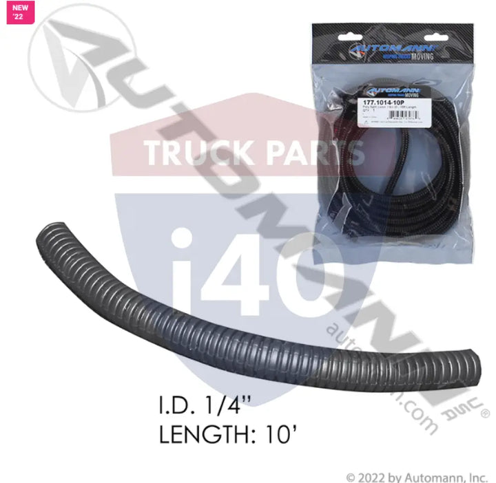Automann 177.1014-10P Poly Split Loom 1/4in ID - 10ft Length - Wire Loom