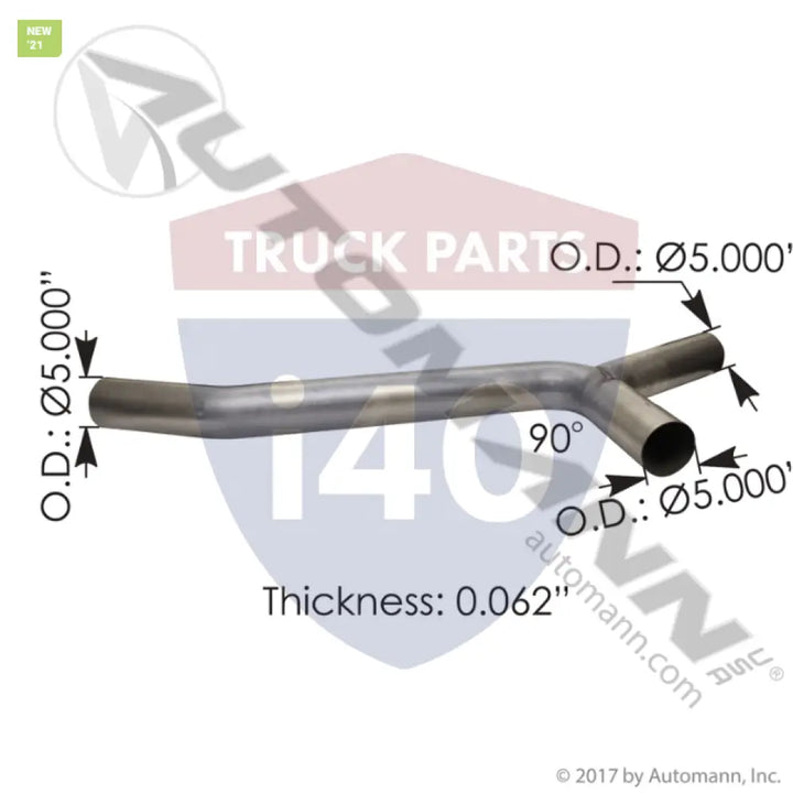 WS3542 Exhaust Y-Pipe ALZ Western Star For Grand Rock - Exhaust Y-Pipe ALZ Western Star