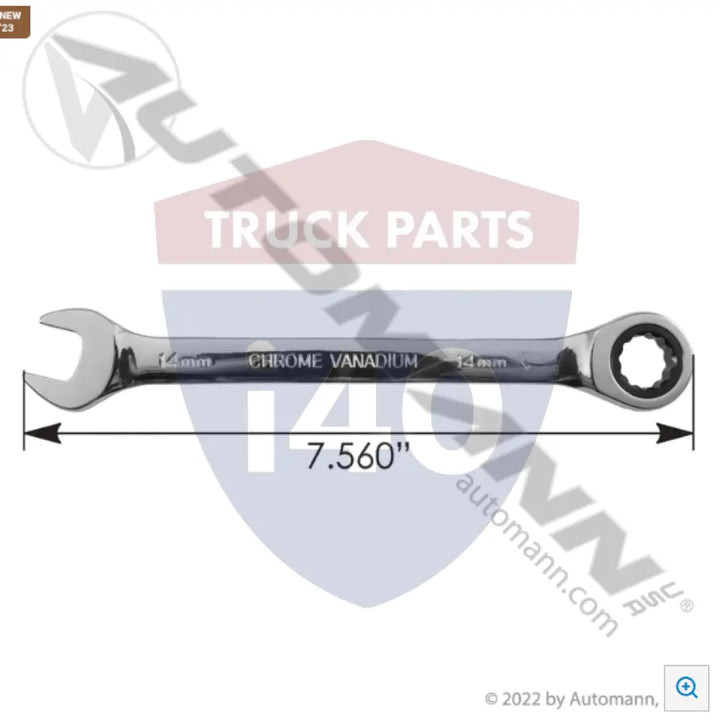 Automann 579.4214RM Ratcheting Combo Wrench 14mm - Sockets & Wrenches