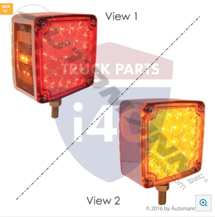 Automann 571.LD28AR52R1 Pedestal Light Square Double Face LED RH - Pedestal Light Square Double Face LED RH