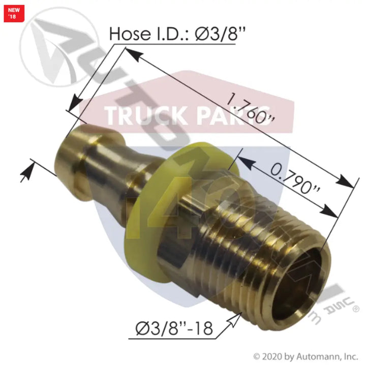 226150606 Push-On Fitting 3/8in 3/8in NPTF For Contitech - Male Pipe
