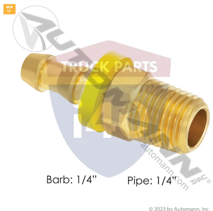 Automann 177.8654B Push-On Fitting 1/4in Hose 1/4in Pipe - Male Pipe