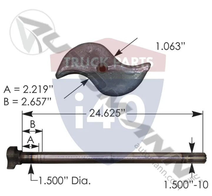 202103247R Camshaft RH For Std Forge - Spicer & Std. Forge