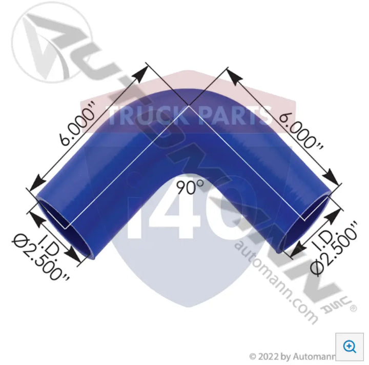 Automann 561.18250 Coolant Poly Reinforced 4Ply 90Deg Elbow - 45° 4 Ply