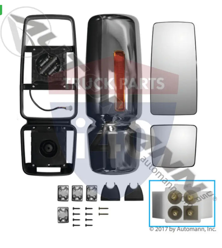 Automann 563.55071C Mirror Head LH Chrome International - Mirror Head LH Chrome International