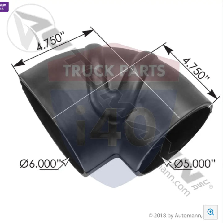 131807A Reducer Elbow Rubber 6-5in ID For Oshkosh - 90° Reducer