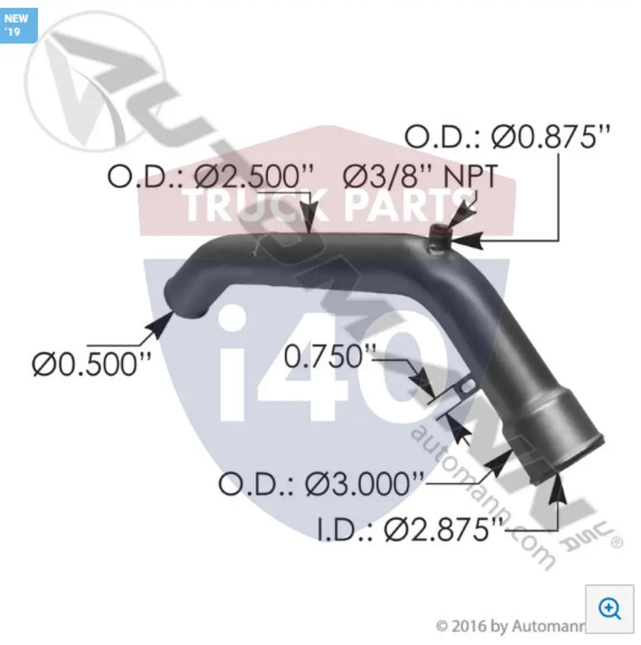 0706464 Lower Radiator Pipe For Peterbilt - Radiator