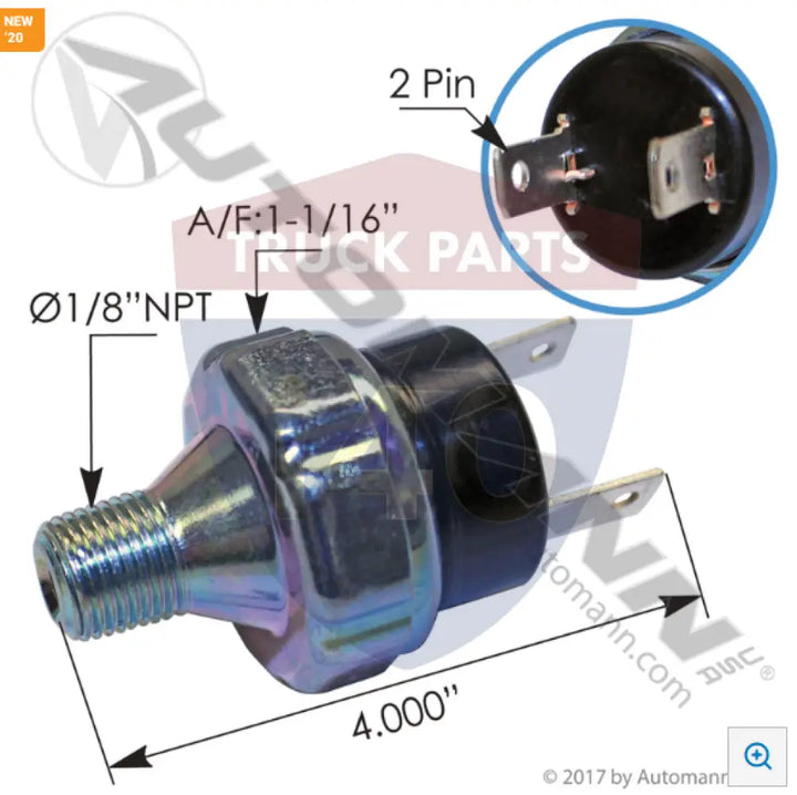 FSC17491121 Low Air Pressure Switch Universal For Freightliner - Warning & Indicators