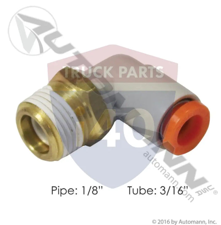 Automann 177.11693A PLC Swivel Male Elbow 3/16 1/8in - Male 90° Elbows-Composite