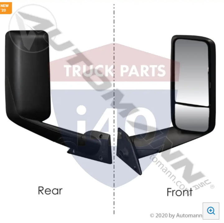 Automann 563.46112 Mirror Assy RH Black Freightliner - Mirror Assy RH Black Freightliner