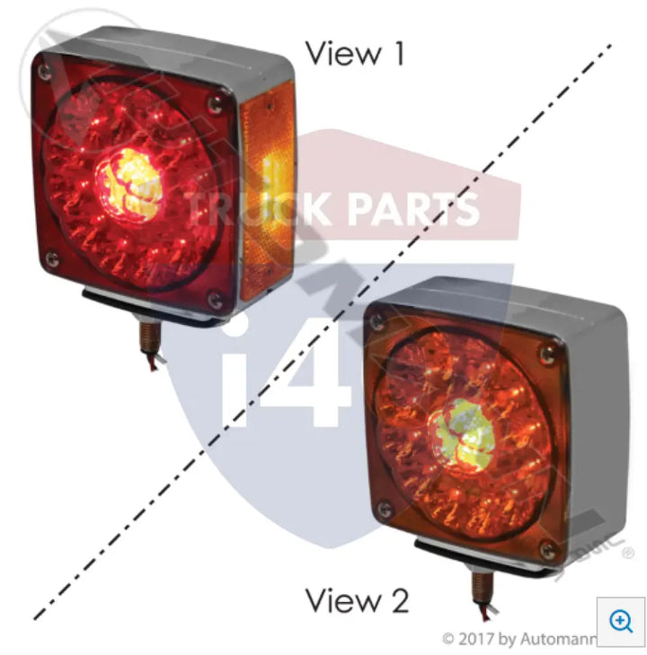 Automann 571.LD28AR38R Pedestal Light Square Double Face LED RH - Pedestal Light Square Double Face LED RH