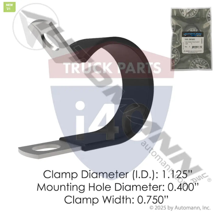Automann 561.30183 Tube Clamp Vinyl Coated 1.125in - Vinyl Coated