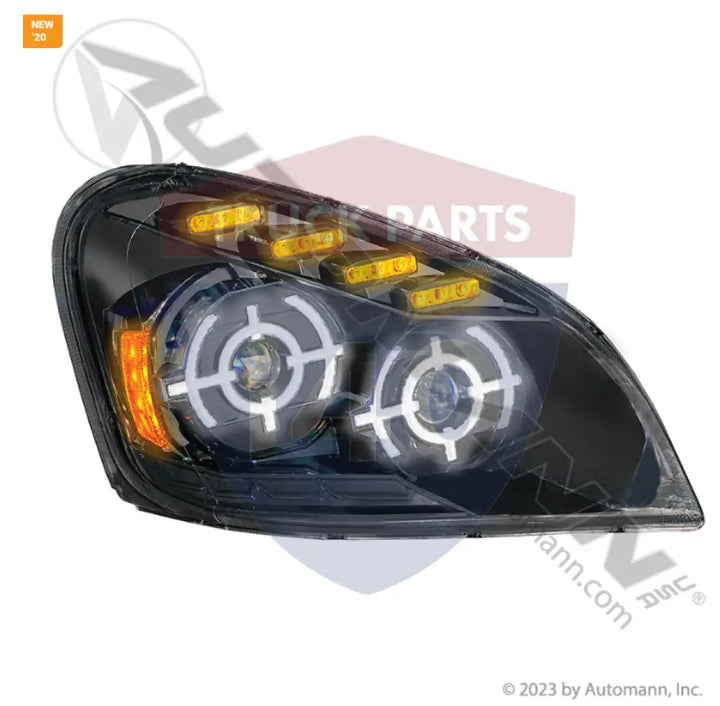 Automann 564.46030ADB Headlamp RH Freightliner Cascadia LED - Headlamp RH Freightliner Cascadia LED