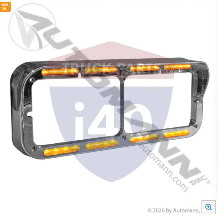 Automann 571.LD9905A32 Bezel Dual Headlamp LED Amber - Bezel Dual Headlamp LED Amber