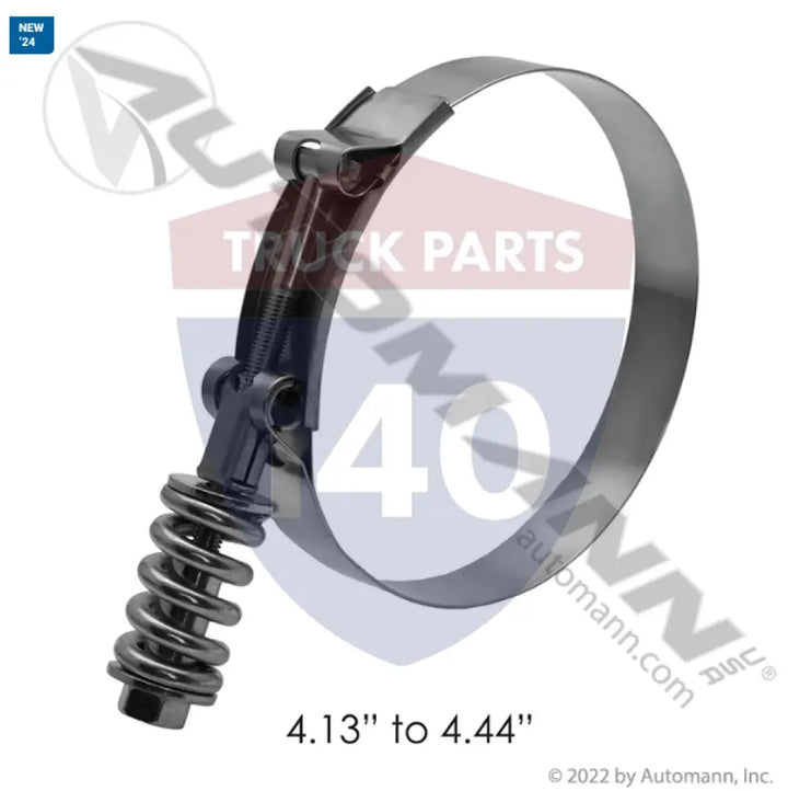 Automann 561.230413 HD T-Bolt Clamp 4.13in to 4.44in - Spring Loaded T-Bolt Clamps - Heavy Duty