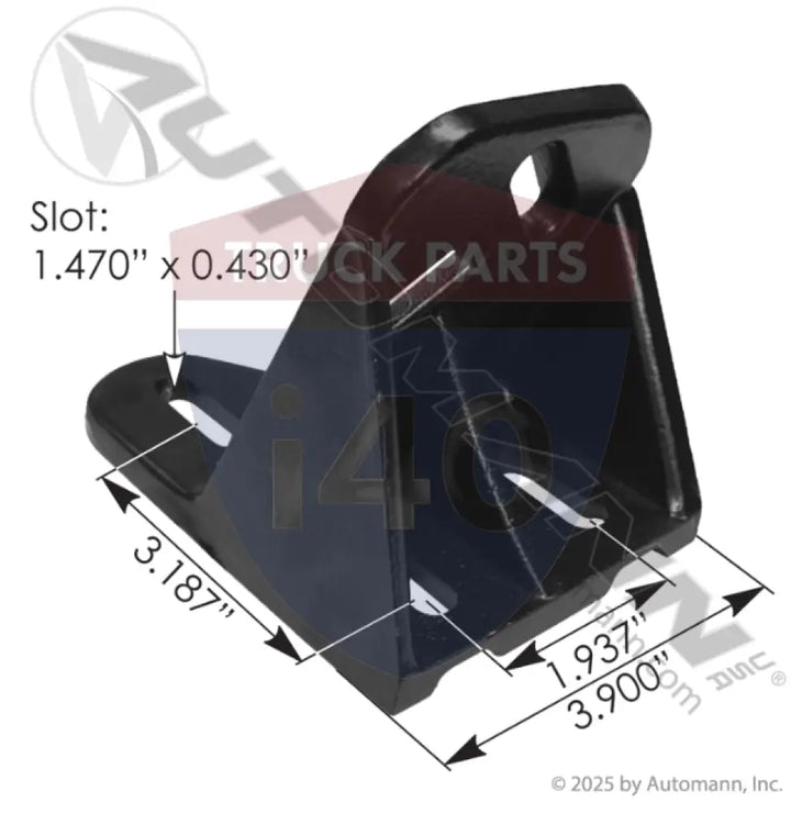 Automann M59516R Hood Guide Bracket RH Kenworth - Hood Guide Bracket RH Kenworth