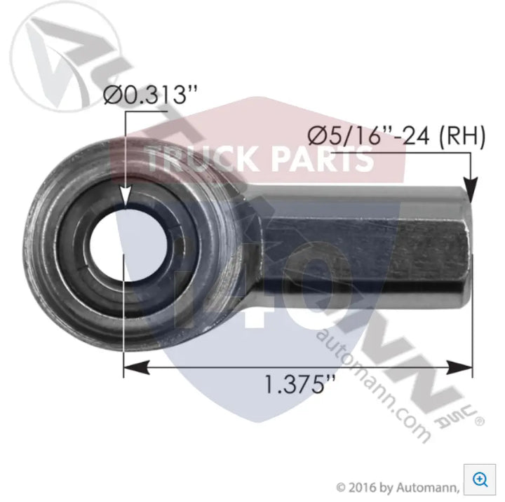 Automann 462.ESCF5S Rod End Female W-Stud 5/16-24in - Heim Joints